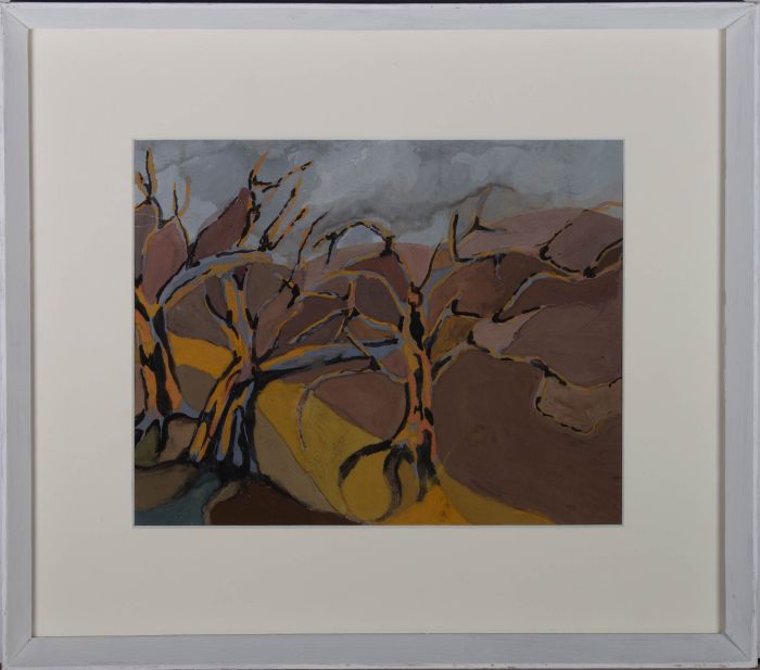 Maurice Wallbridge - 20th Century Gouache, Leafless Trees
