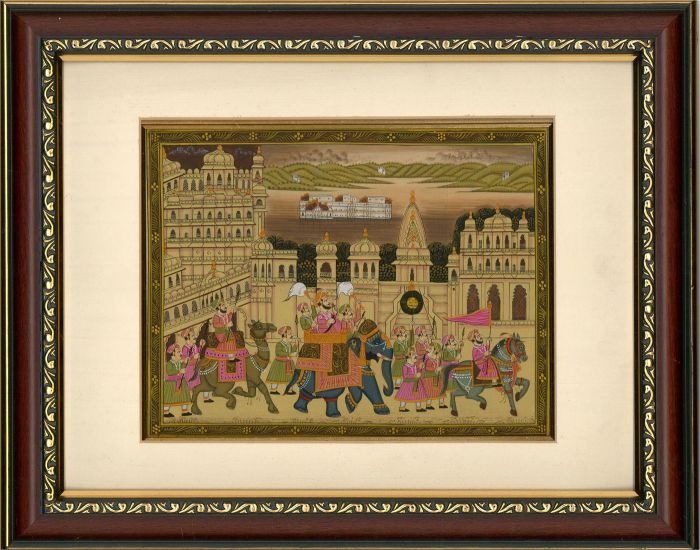 Mid 20th Century Indian Miniature Gouache - Royal Procession