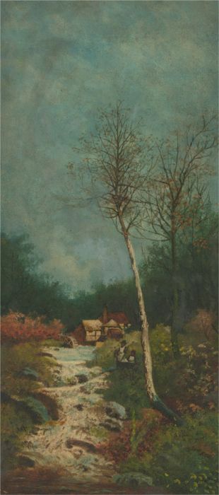 E. Tanner  - Early 20th Century Oil, Watermill Scene