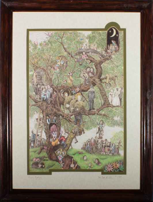 Hayley Mansell - 1989 Pen and Ink Drawing, The Tree Of Life