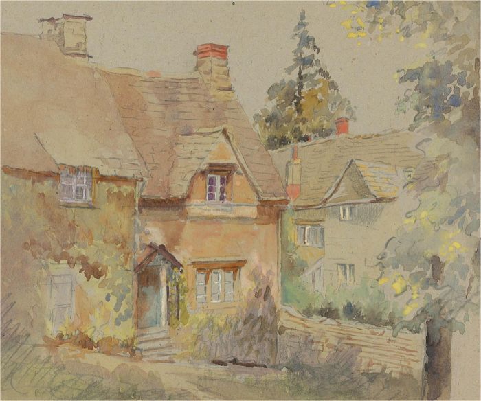 M. McLanen - 20th Century Watercolour, Burford, Cotswolds