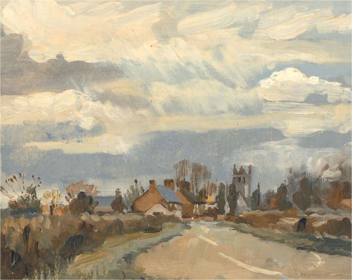 Terry Shelbourne (1930-2020) - 20th Century Oil, Winter Town Scene