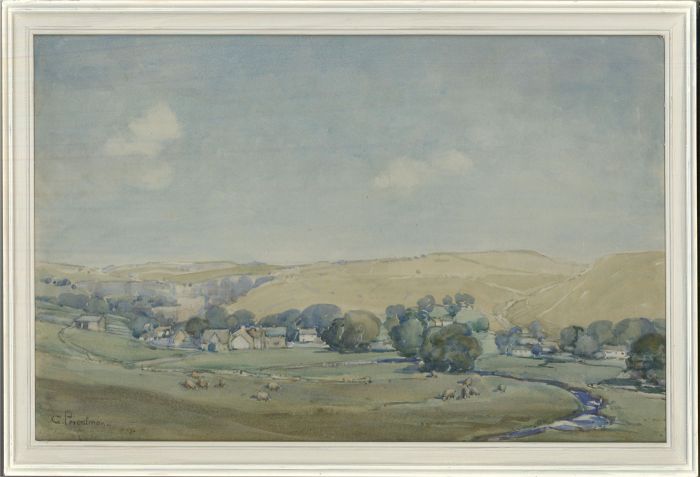 Gertrude Priestman (1870-1955) - 1932 Watercolour, Malham Cove