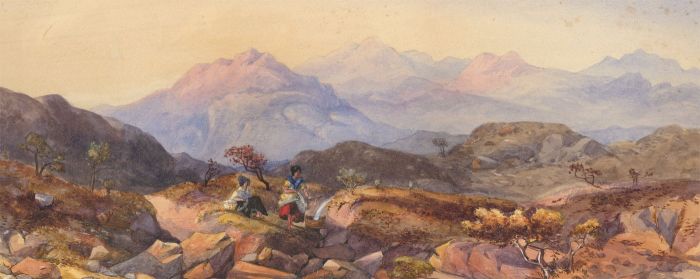 Early 19th Century Watercolour - Scenic Mountains