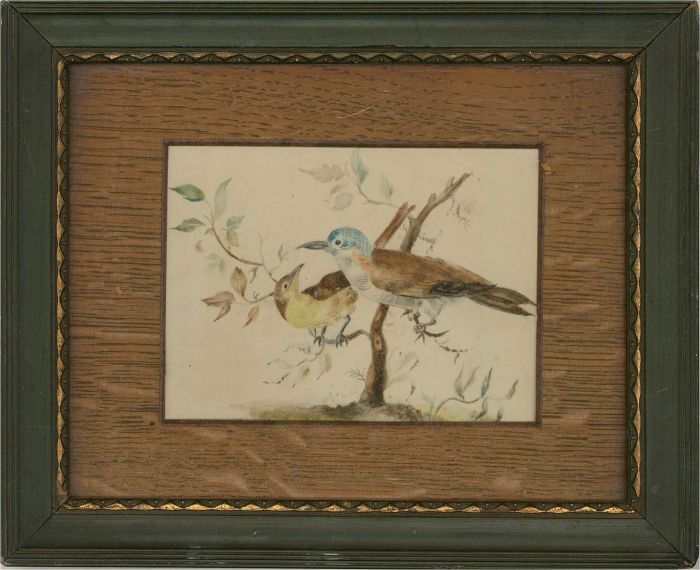 Mid 20th Century Watercolour - Two Birds