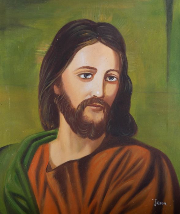 Jean - Contemporary Oil, Portrait of Jesus