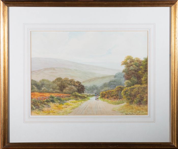 George Oyston (1861-1937) - 1927 Watercolour, At Bovey Tracey, Devon
