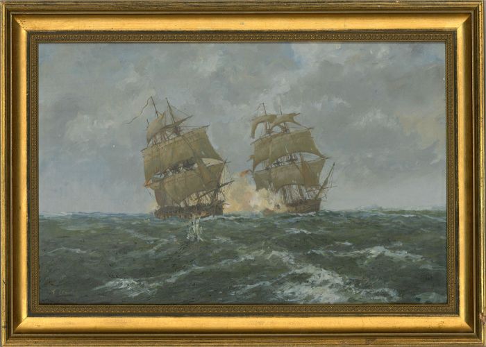 S. Clarke - Contemporary Oil, Gun Boats