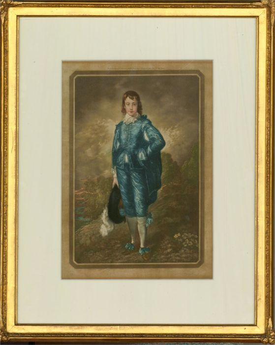 Charles Bird (1856-1916) after Gainsborough - 1909 Mezzotint, The Blue Boy