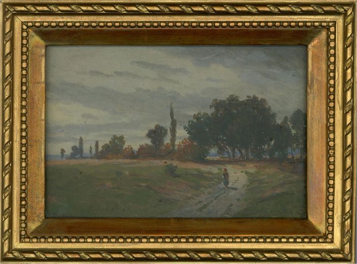 Attrib. Rev. A.C. Harman (fl.1931-38) - 1919 Oil, Windswept Landscape