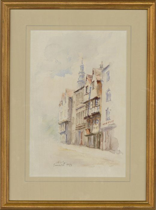 S. Piper - 1899 Watercolour, Wwych Street, London