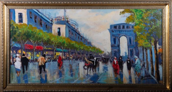 Byan - Contemporary Oil, Champs-Élysées In The Rain
