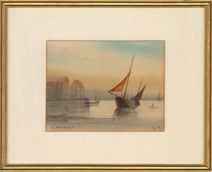 G.M. - Mid 20th Century Watercolour, On the South Coast
