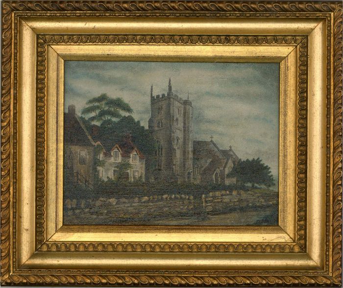 E.H - Mid 20th Century Oil, East Knoyle Church