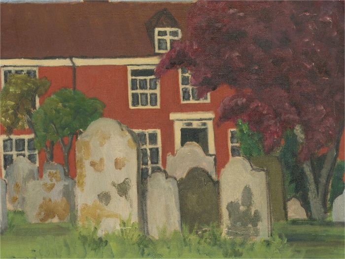 Vita Gollancz (1926-2009) - 20th Century Oil, The Churchyard