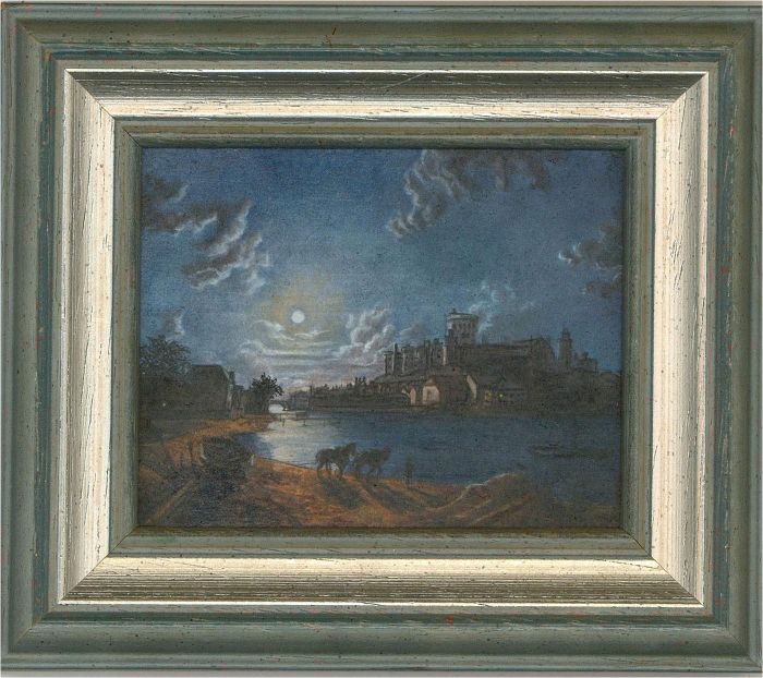 Barbara Valentine RMS after H. Pether - Oil Miniature, Windsor Castle