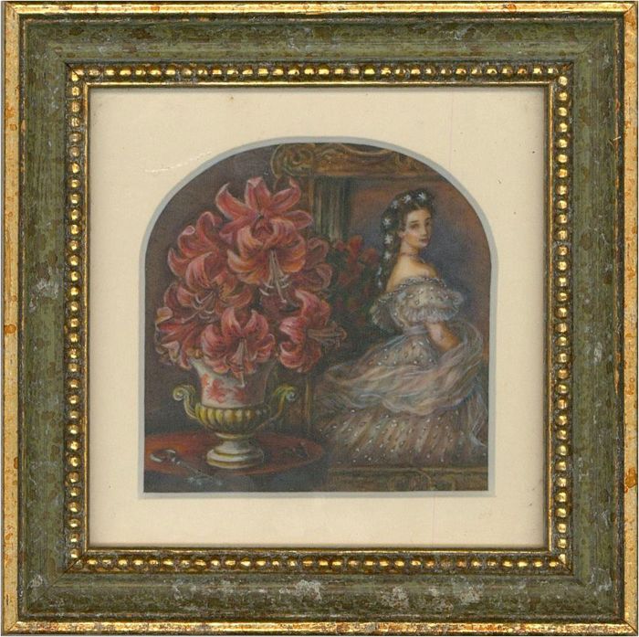 Barbara Valentine RMS - Contemporary Oil Miniature, Romantic Still Life