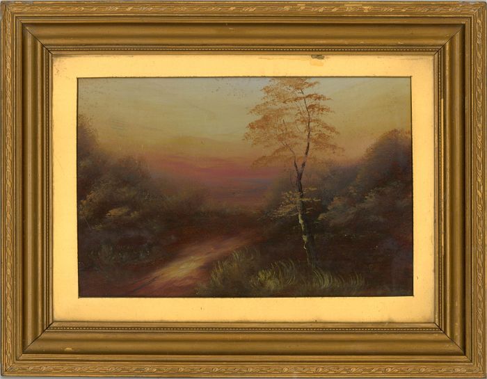 Early 20th Century Gouache - Highland Sunset