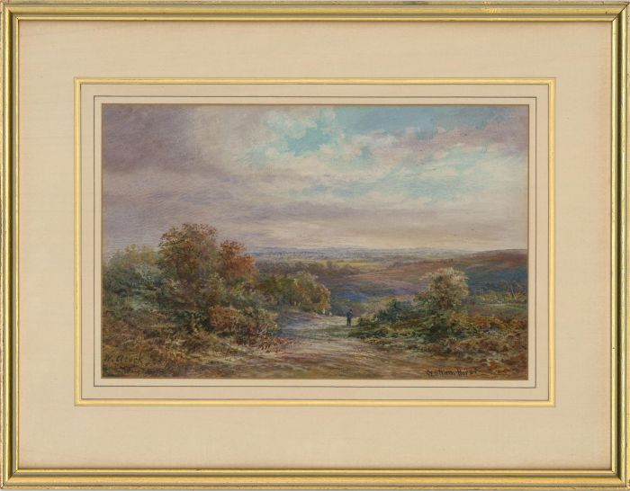 Walter William Acock (1847-1933) - 1878 Watercolour, Woodland at Croham Hurst