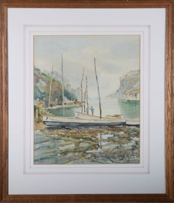 Frederick William Sturge - Early 20th Century Watercolour, Boats and Figures