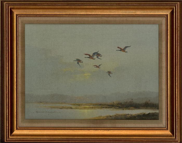 Howard Devonald (b.1944) - 20th Century Oil, Call of the Wild (Canada Geese)