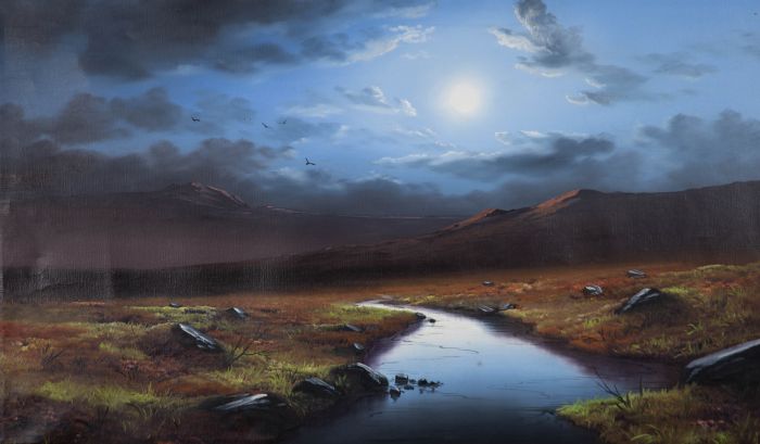 Brian D. Horswell (b.1939) - 20th Century Oil, Moonlit River