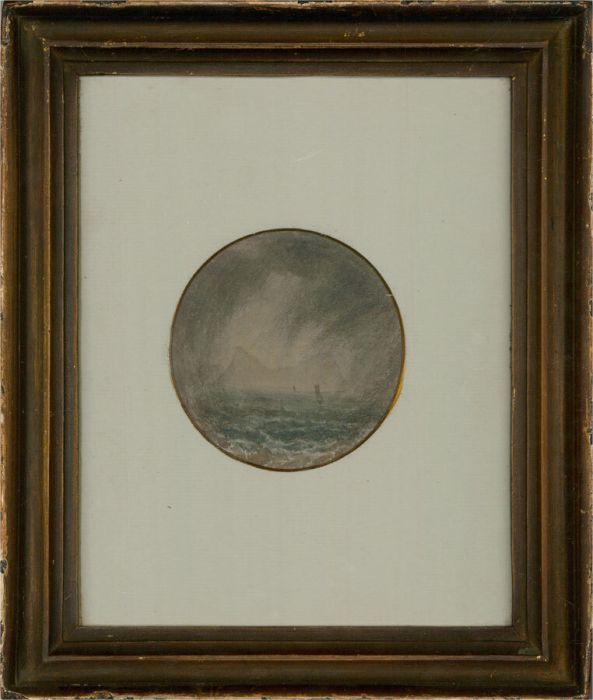 20th Century Watercolour - Stormy Seas