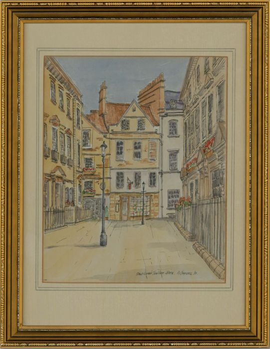A. Campbell - 1990 Watercolour, Sally Lunn's Tea Shop, Bath