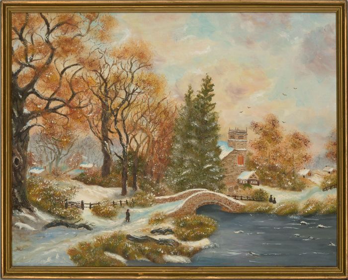 Hilda H. Wraw after John Corcoran - 20th Century Oil, The First Snow