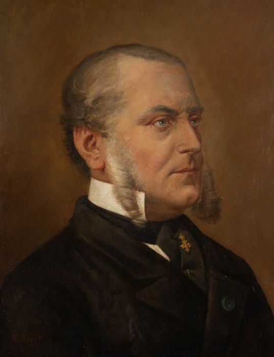 Leopoldo Bearzotti (fl.1868-1880) - Late 19th Century Oil, Italian Nobleman