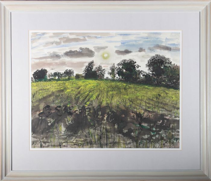 John Scorror O'Connor (1913-2004) - 20th Century Watercolour, Field and Sunset