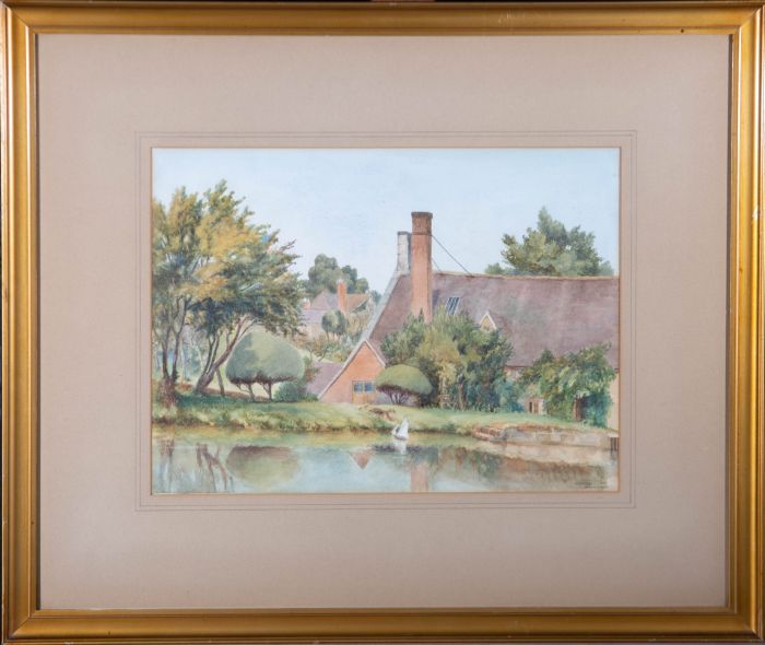G.J. Gibbs - 1932 Watercolour, Setting Sail, Winchcombe