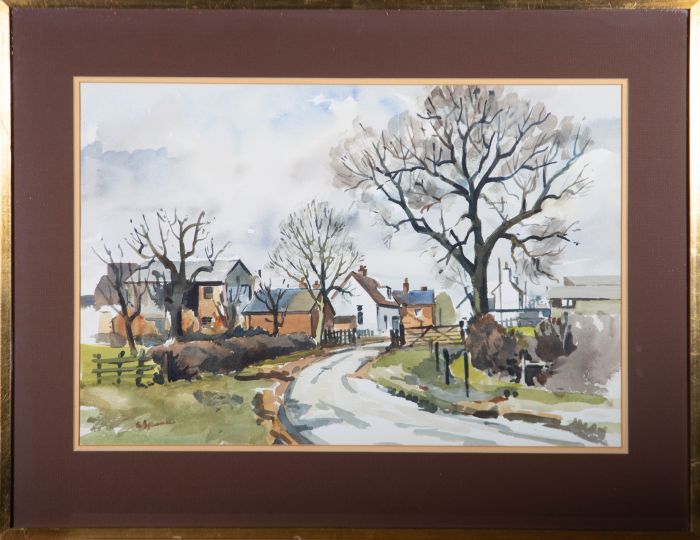 Lawrence Spence (1932-2017) - Contemporary Watercolour, Village Street