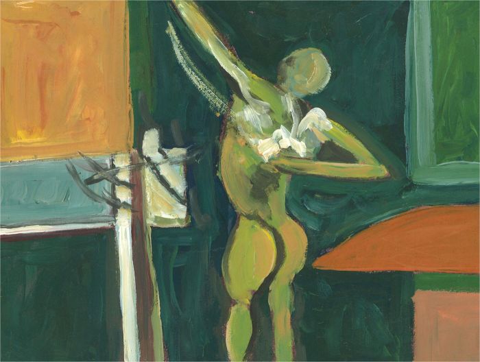 20th Century Oil - Green Nude Washing