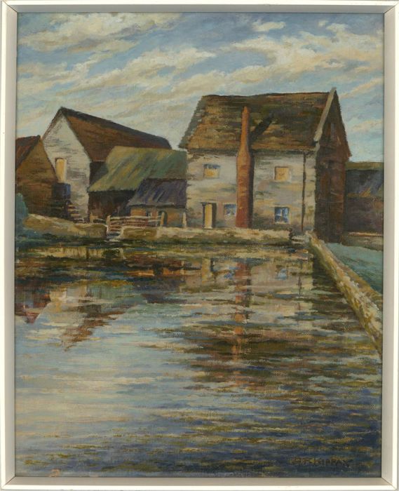 D. P. Kippax - Contemporary Oil, Farm On The Water