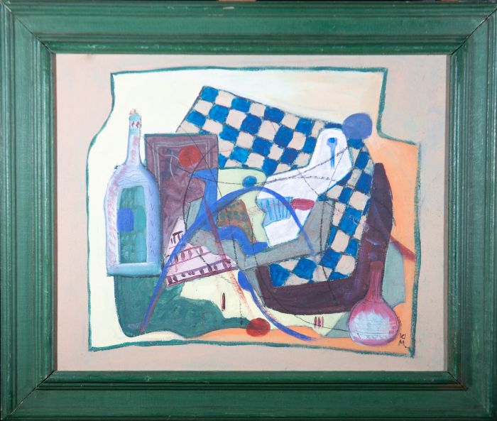 20th Century Acrylic - Abstract Still Life