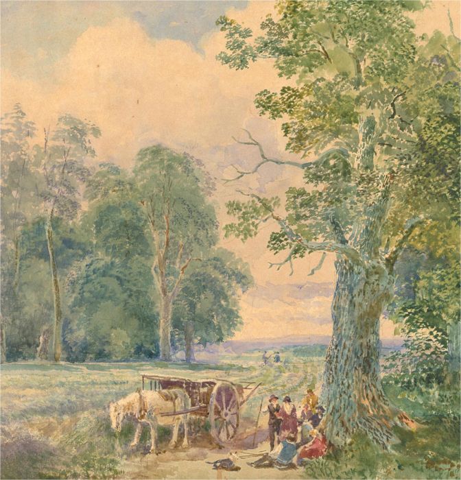 Late 19th Century Watercolour - Taking A Break