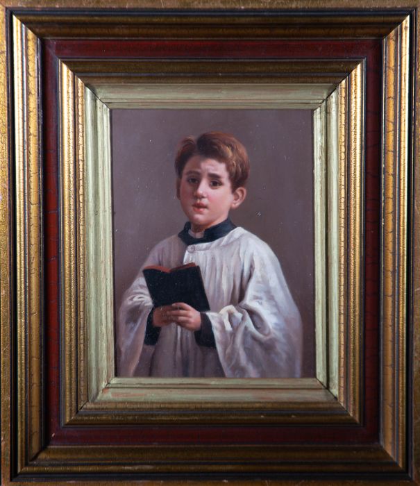 Framed Early 20th Century Oil - The Choir Boy