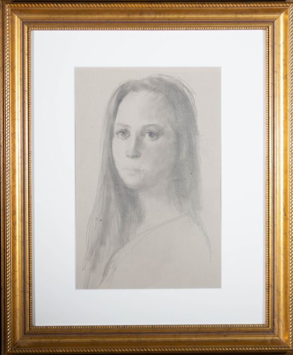 Contemporary Graphite Drawing - Portrait of a Woman