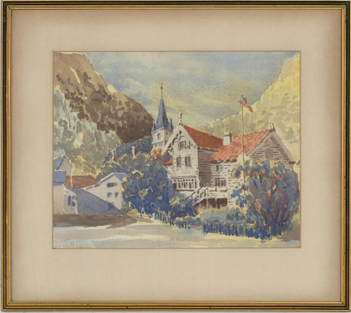 1960 Watercolour - Norwegian View