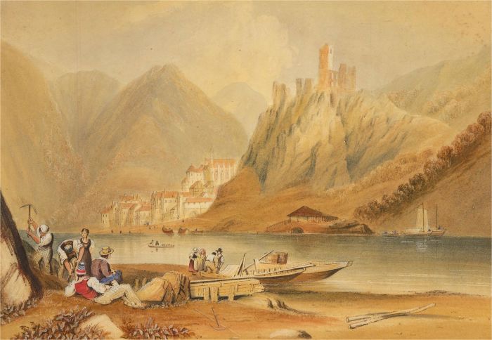 Early 19th Century Watercolour - Beilstein on the Moselle