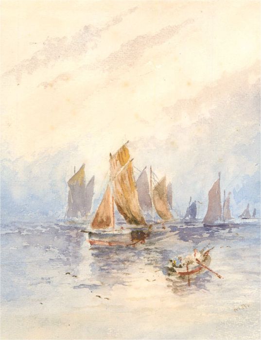 M.B. - Early 20th Century Watercolour, Sailing Boats