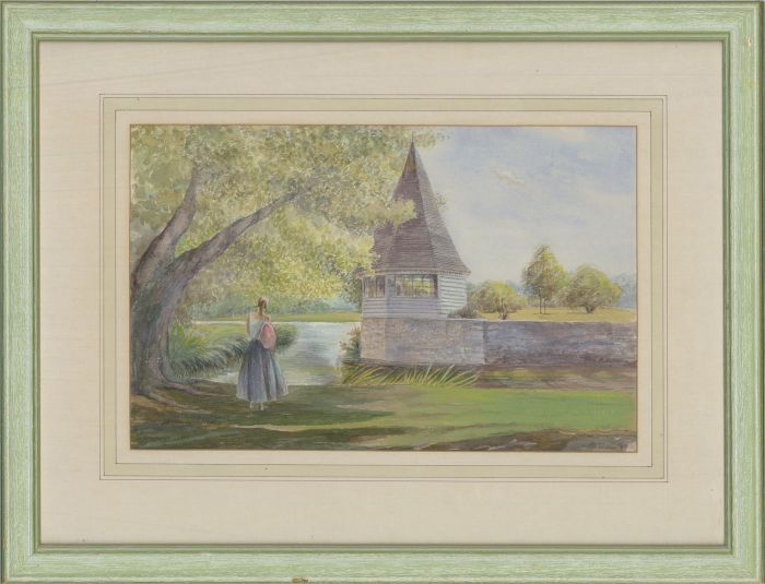 Patricia Tucker - 1993 Watercolour, Susanne at Sissinghurst