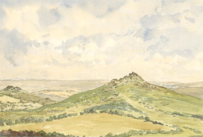 Sylvia E. Churchward-Wade - Contemporary Watercolour, Hills