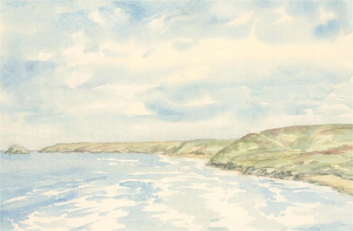 Sylvia E. Churchward-Wade - Contemporary Watercolour, Calm Sea