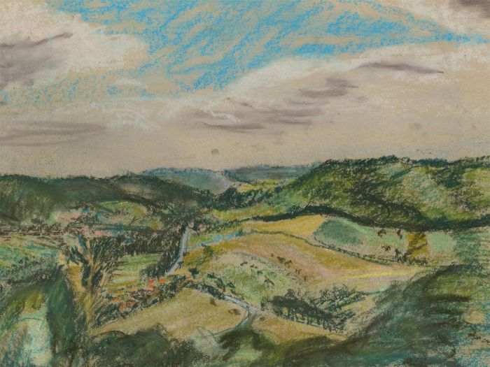 Mid 20th Century Pastel - Rolling Fields