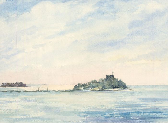 Sylvia E. Churchward-Wade - Contemporary Watercolour, Blue Ocean View