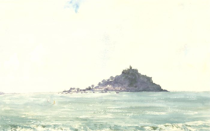 Sylvia E. Churchward-Wade - Contemporary Watercolour, St Michael's Mount