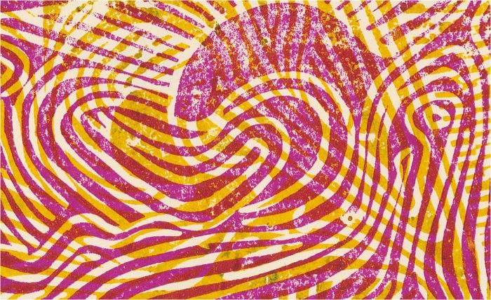 Eddie Bianchi (fl.1975-95) - Contemporary Silkscreen, Purple On Yellow
