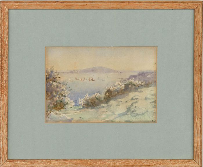 F. K - Early 20th Century Watercolour, Looking Out To Sea